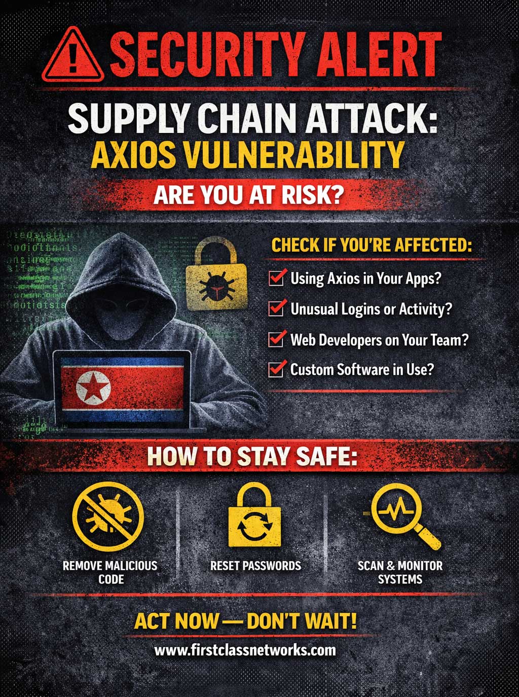 Security Alert: Supply Chain Attack Targeting Axios Vulnerability — What Your Business Must Do Now